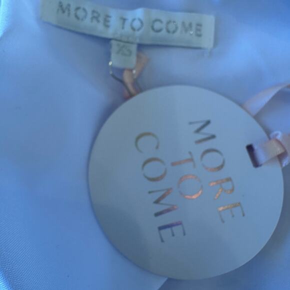 Revolve White Ruffle Tie Mini Dress XS Mia Cutout Waist Y2K More to Come $72 NEW - Picture 7 of 7